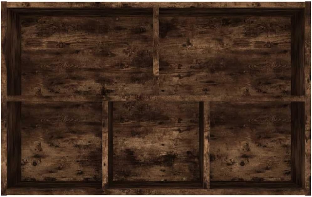 vidaXL Sideboard Bücherregal, Bücherschrank mit 5 Fächern, Wandregal Standregal für Wohnzimmer, Rega