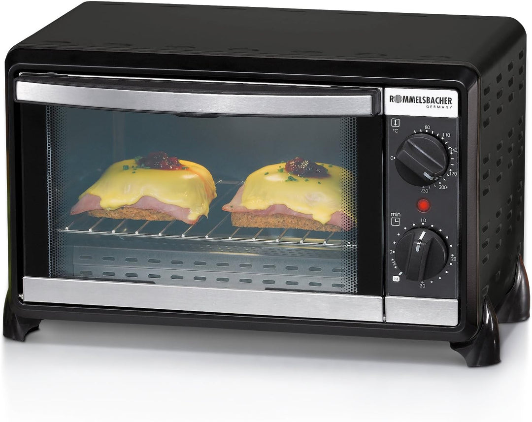 ROMMELSBACHER Kleinbackofen BG 950 "Speedy" - 10 Liter Backraum, 2 Quarzheizelemente, Temperatur von
