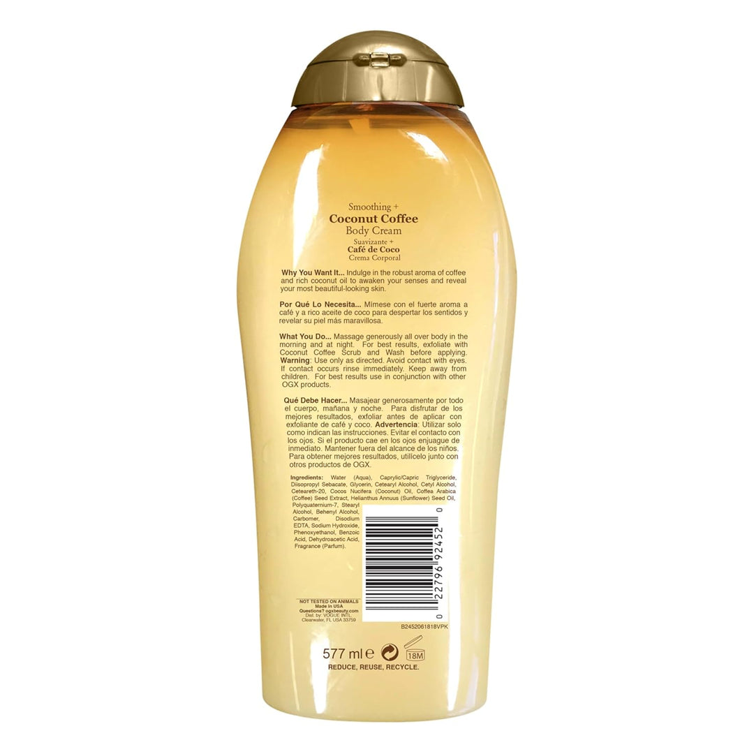 Ogx Body Cream Coconut Coffee, Cream