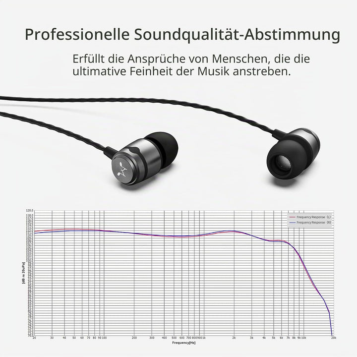SoundMAGIC E50C Wired Earphones with Microphone, In-Ear HiFi Headphones, Good Noise Isolating Headph