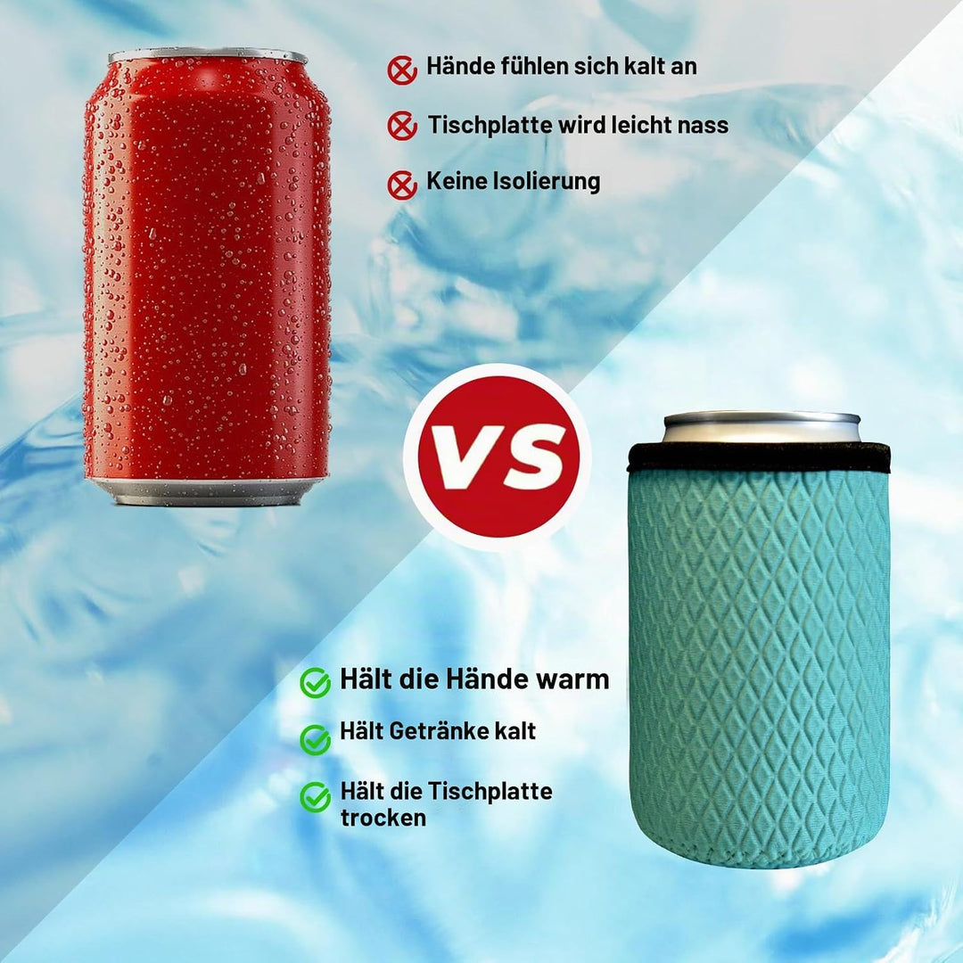 6 x 330ml/12oz Can Dosenkühler, Isolierte Neopren Dosenkühle für Bierflasche, Wiederverwendbar Rutsc