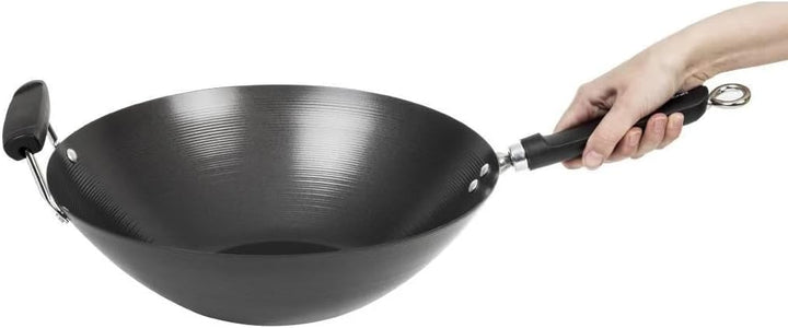 Kitchen Craft Pure Oriental Wok aus Carbonstahl mit Antihaftbeschichtung, 35,5 cm 28 x 18 x 18 cm, 2