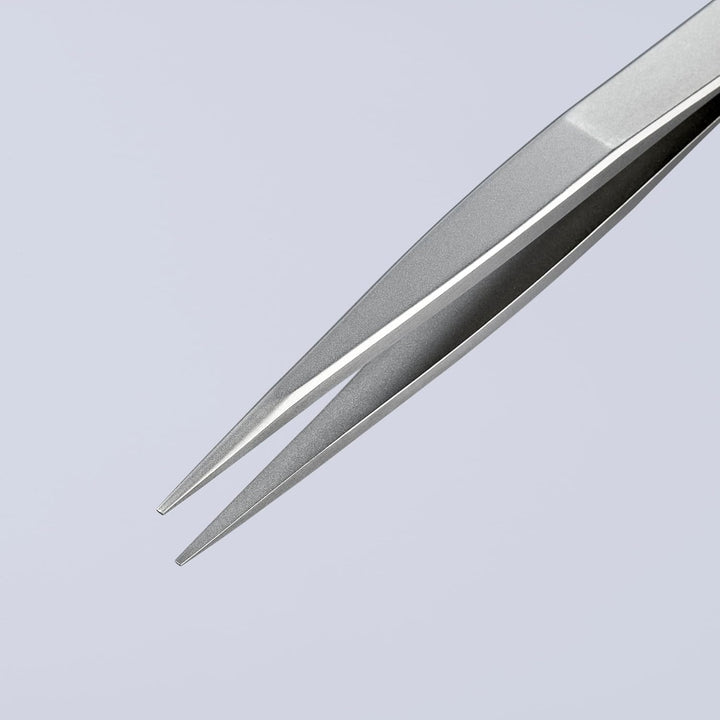 KNIPEX Präzisionsfeinmechanikpinzette Mattiert Glatt 120 mm, 92 21 01