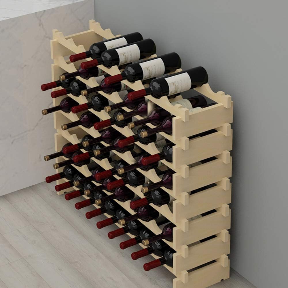 sogesfurniture Weinregal Flaschenregal mit 6 Ebenen für 60 Flaschen Wein Holzregal Weinhalter Weinst