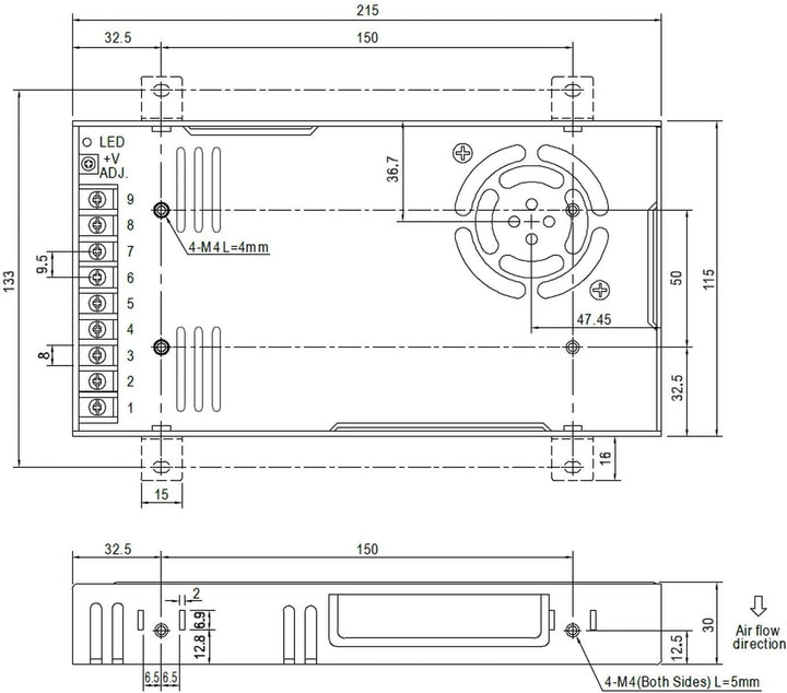 Netzteil 320W 24V 13,4A ; MeanWell, RSP-320-24