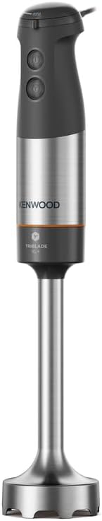 Kenwood Triblade XL+ HBM60.002GY Stabmixer - Pürierstab mit TriBlade-System, Einstellbare Geschwindi