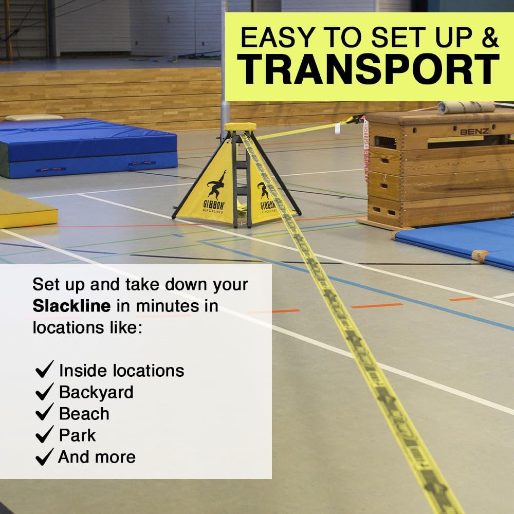 Gibbon Slacklines Slackframe, pulverbeschichtetes Metallgestell, Slackline-Gerüst für Slacklinen ohn
