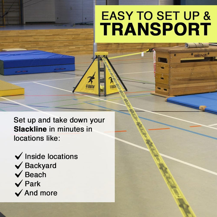 Gibbon Slacklines Slackframe, pulverbeschichtetes Metallgestell, Slackline-Gerüst für Slacklinen ohn