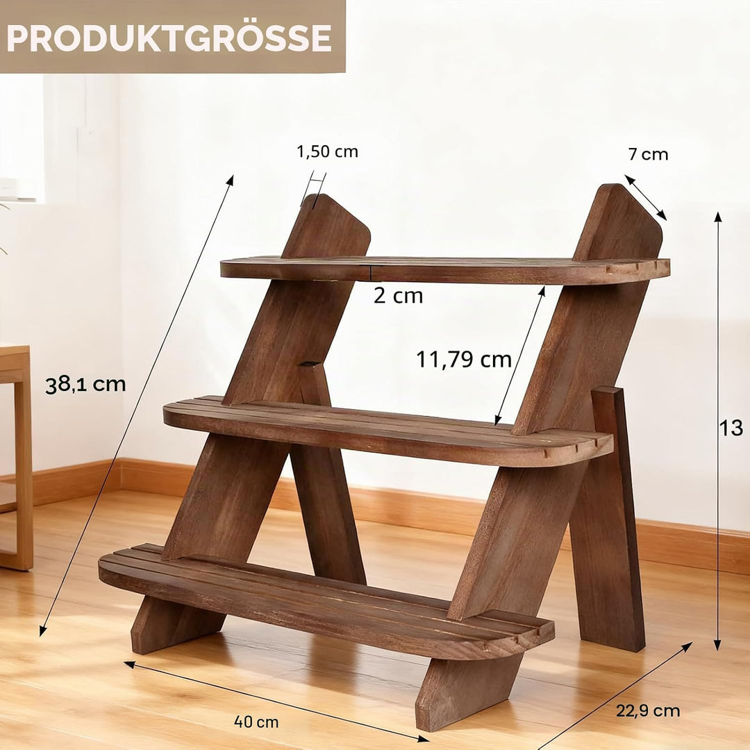3-Etagen Holzständer – Cupcake-Ständer, Desserttisch, Parfüm-Organizer, rustikale Servierplatte, Gew