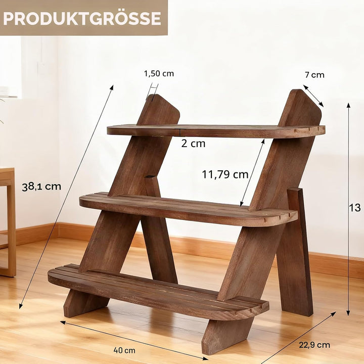 3-Etagen Holzständer – Cupcake-Ständer, Desserttisch, Parfüm-Organizer, rustikale Servierplatte, Gew