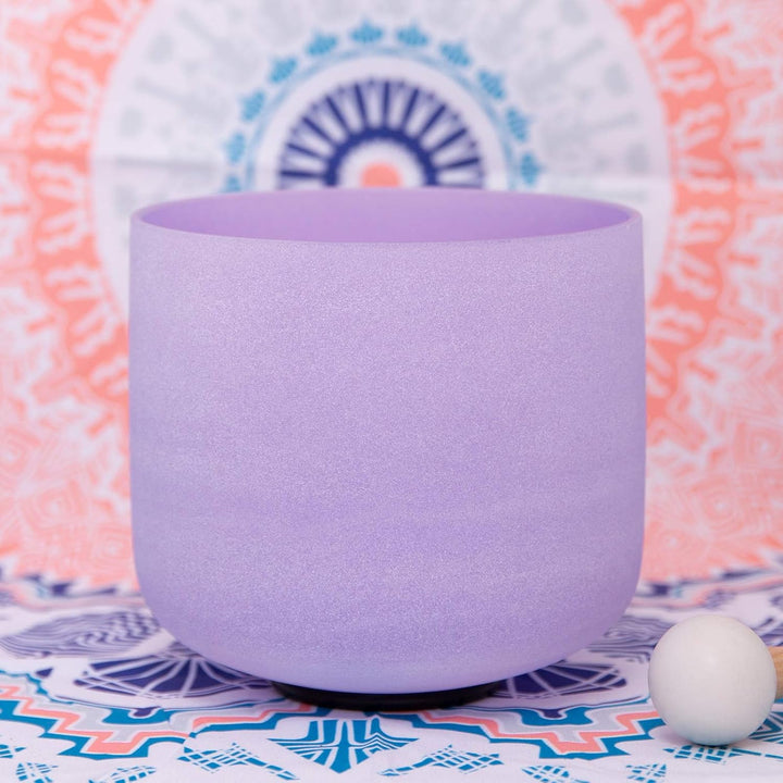 ENERGYSOUND 432 Hz B Krone Chakra lila Farbe mattierte Quarz Kristall Klangschale 8 Zoll (20 cm)