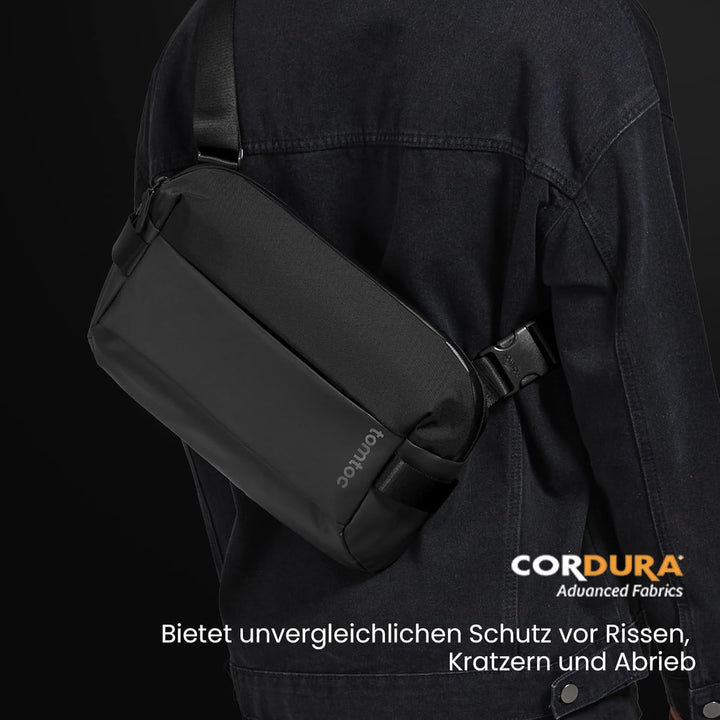 tomtoc Schultertasche für 2024 11-Zoll iPad Pro M4, 11 Zoll iPad Air M2, 7 Liter Herren Umhängetasch