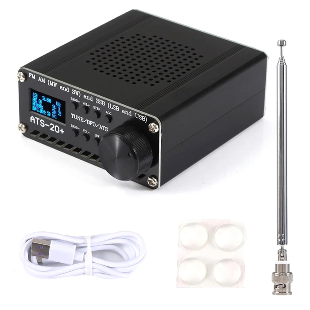 SDR Radio Empfänger ATS-20+ Plus V2 SI4732 OLED Display FM AM SW SSB USB wiederaufladbar