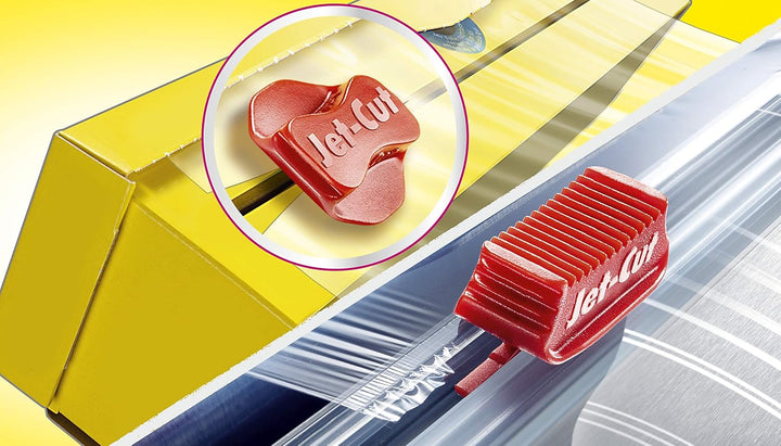 Jet-Cut Frischhaltefolie zum Schneiden, Gastronomie 30cm x 300m, PVC transparent, 1 Stück 300x0.3 m