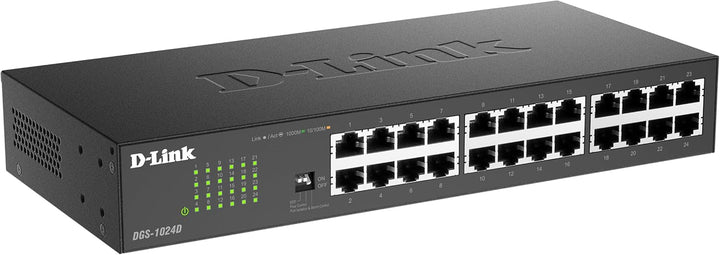 D-Link DGS-1024D Gigabit Ethernet Switch (24 Ports, 10/100/1000 Mbit/s, einfache Plug & Play-Install