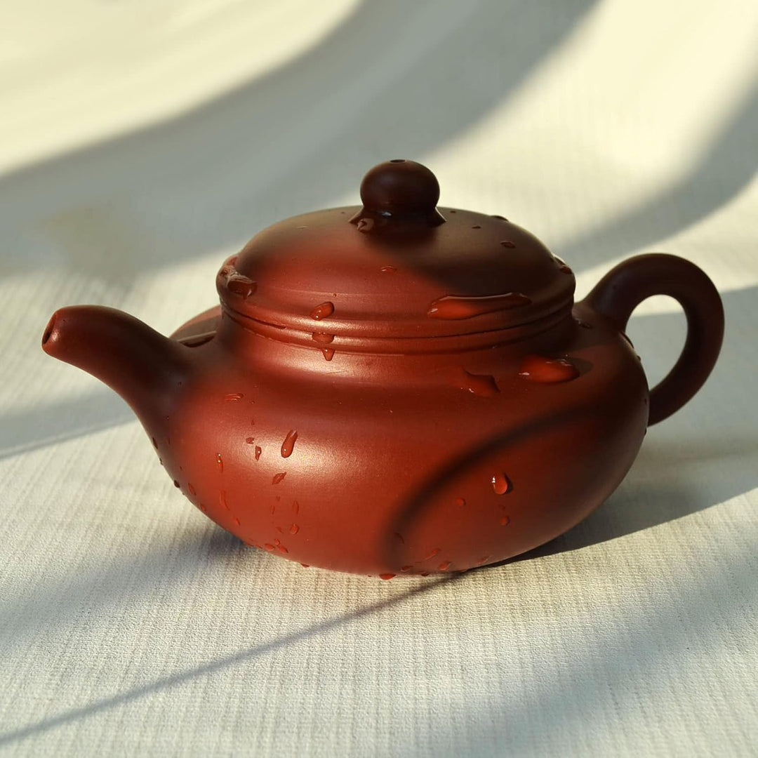 Yxhupot Zisha Classics Teekanne, 250 ml, chinesischer Yixing-Ton, Rot, Rot, Rot