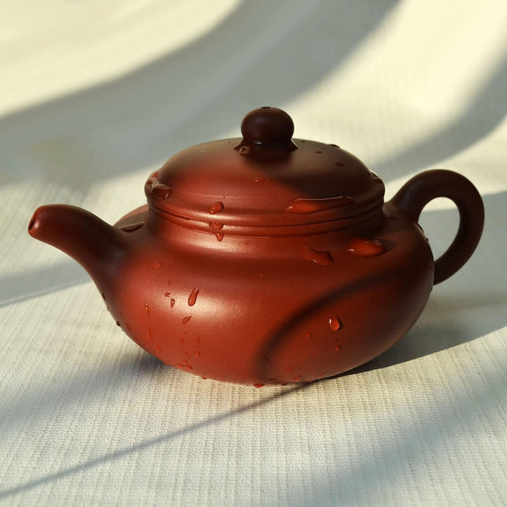 Yxhupot Zisha Classics Teekanne, 250 ml, chinesischer Yixing-Ton, Rot, Rot, Rot