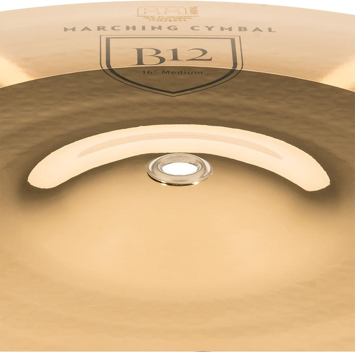 Meinl Cymbals MA-B12-16M Marschbecken Paar Medium B12 Bronze 40,6 cm (16 Zoll) inkl. BR5 Marschbecke