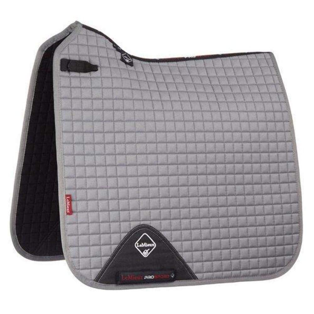 LeMieux Pro Sport Dressage Square D-Ring Dressurschabracke L grau, L grau