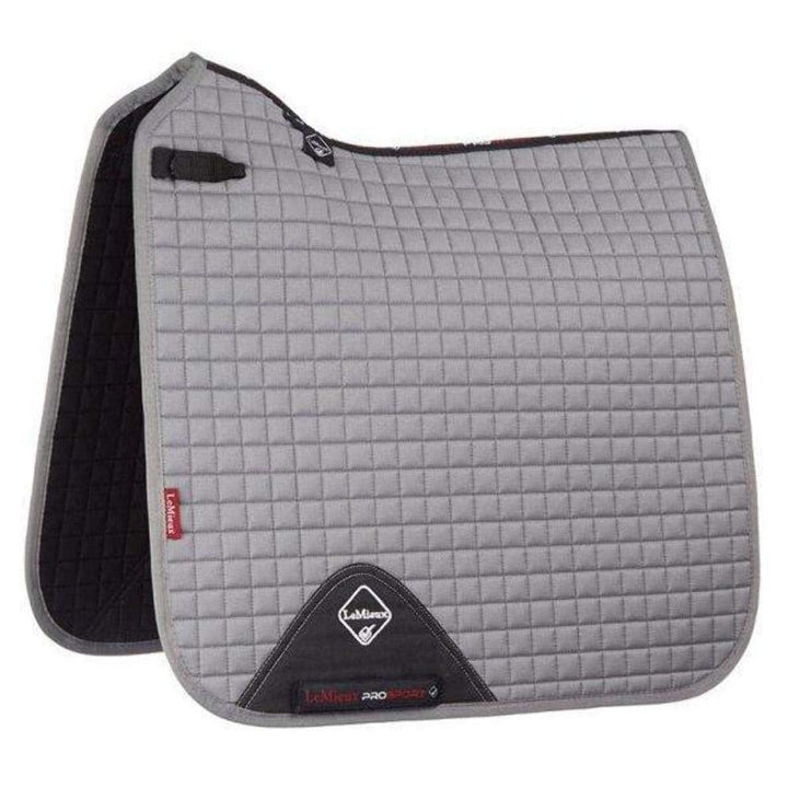 LeMieux Pro Sport Dressage Square D-Ring Dressurschabracke L grau, L grau