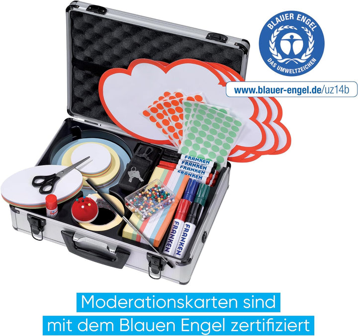 FRANKEN Moderationskoffer Kompakt, Moderatorenkoffer mit Inhalt, über 2.100 Teile, Aluminium, UMMK A