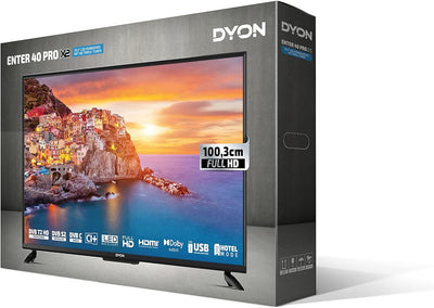 DYON Enter 40 PRO X2 100,3cm (40 Zoll) Fernseher (Full-HD, Triple Tuner (DVB-C/-S2/-T2), Hotelmodus,