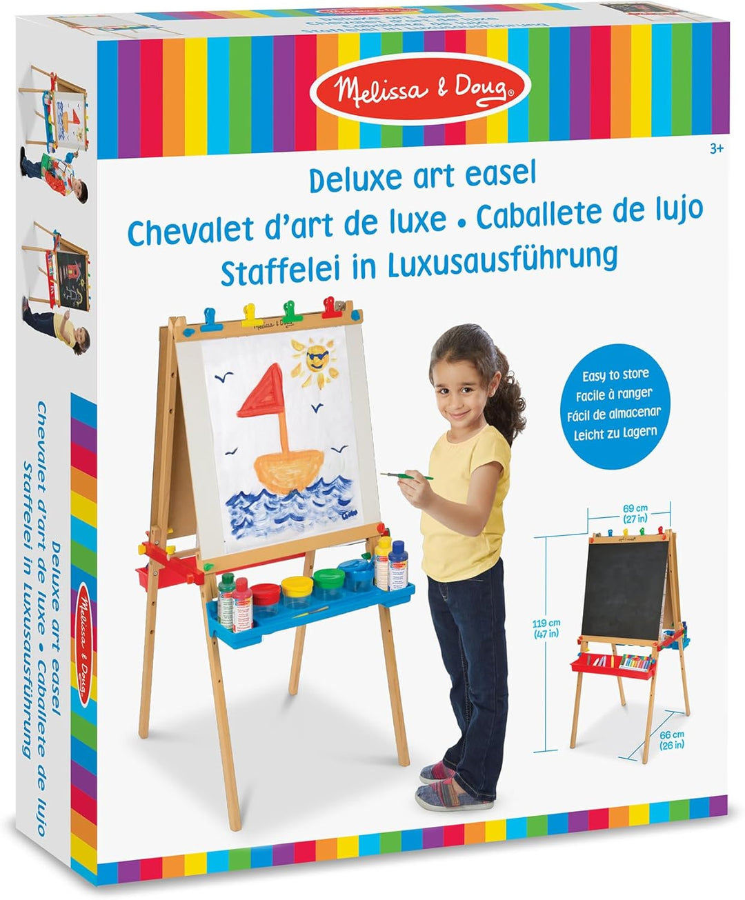 Melissa & Doug Holz Staffelei für Kinder Bastelset | Malstaffelei für Kleinkinder zum Basteln für Ki
