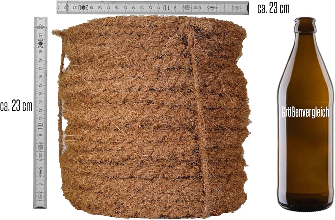 100m reissfestes Dickes Robustes Kokosseil für Bäume - Kordel - Gartenschnur - Rope - ca. Ø 10mm-12m