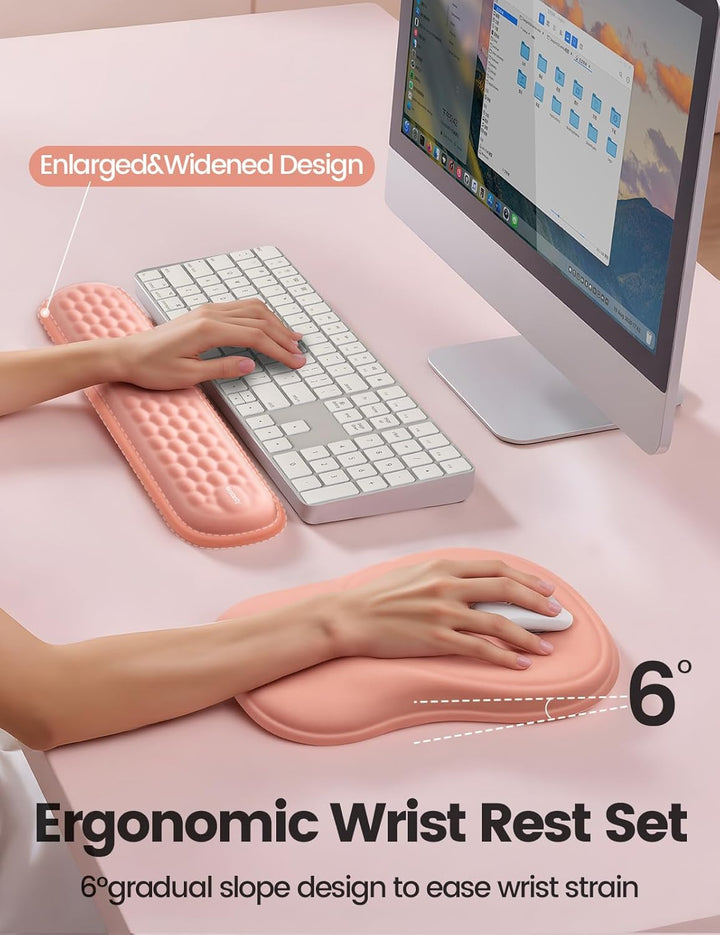 MEATANTY Mauspad mit Gelkissen, Ergonomisches Mousepad Handauflage [Schmerzlinderung] [Gesunde Haltu