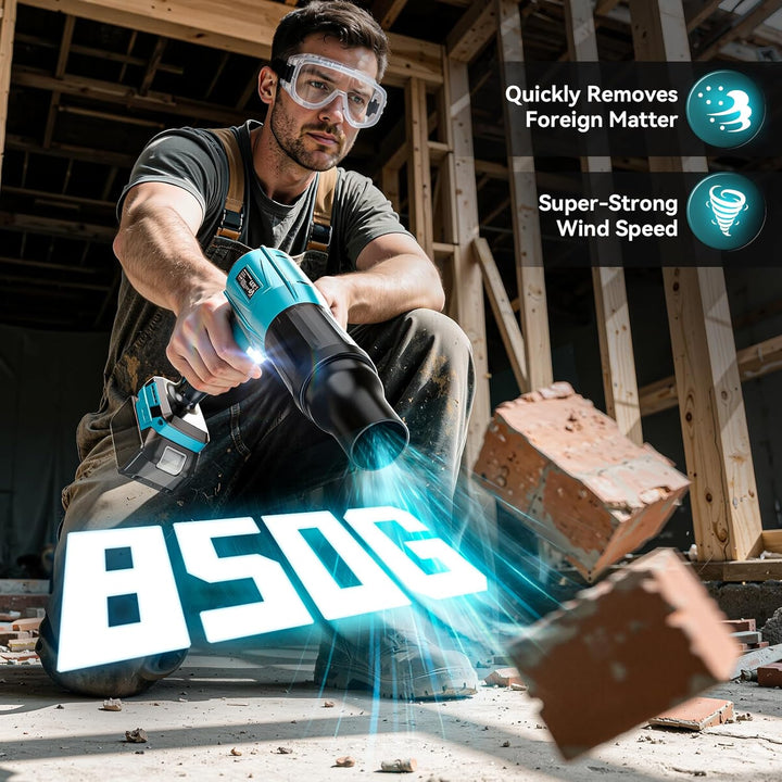 Ecarke Akku-Gebläse Turbo für Makita 18V Akkus, 80.000 U/Min bürstenloser Motor, 60m/s Luftgeschwind