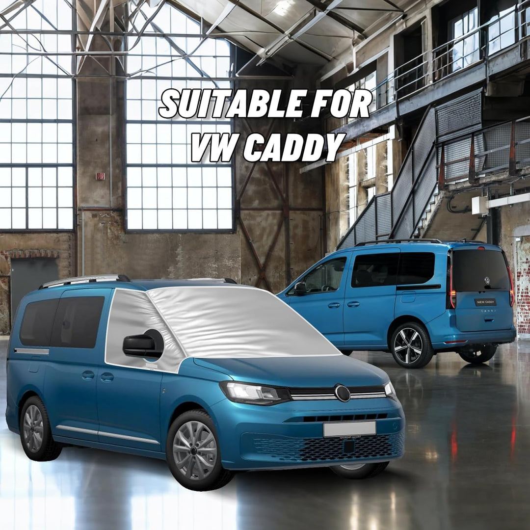 für VW Caddy 2004-2024 Auto Windschutzscheiben Abdeckung, Wasserdicht Sonnenschutz Frontscheibe Ther
