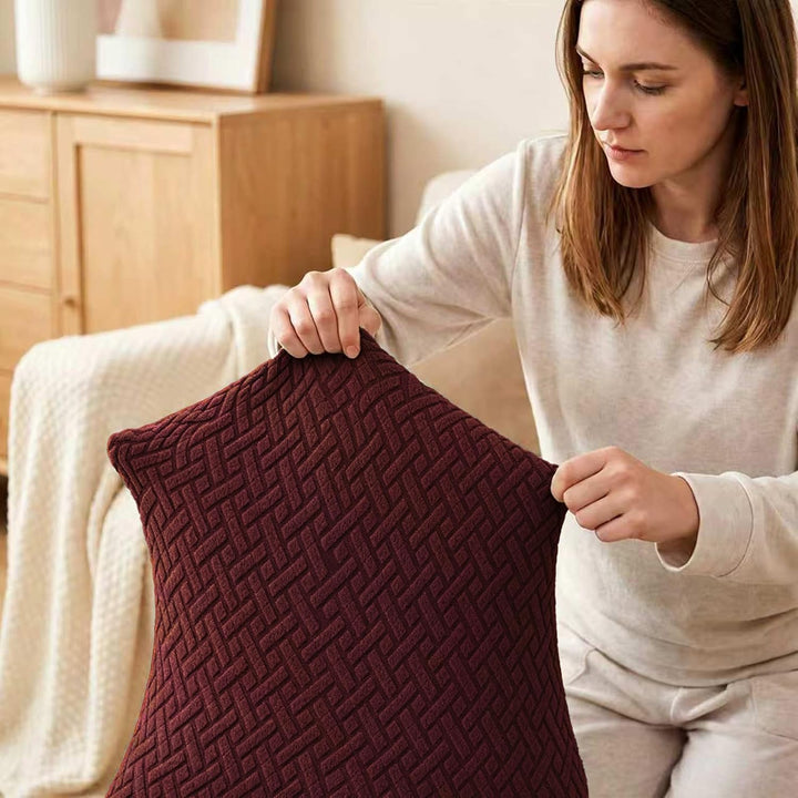 KELUINA Stretch wasserdichte Jacquard mit langem Gitter Esszimmer Stuhlhussen Home Decor, Stuhlhusse