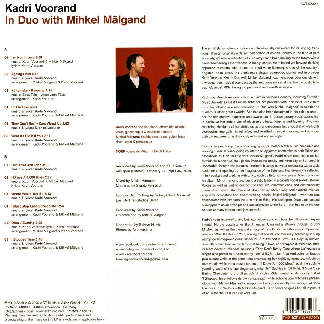 In Duo With Mihkel Mälgand, Vinyl