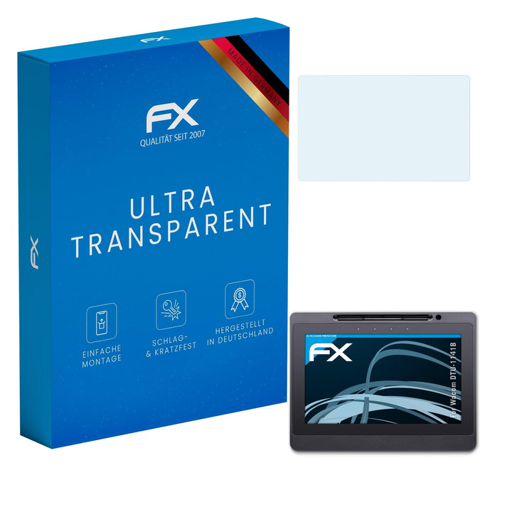 atFoliX Schutzfolie kompatibel mit Wacom DTU-1141B Folie, ultraklare FX Displayschutzfolie (2X)