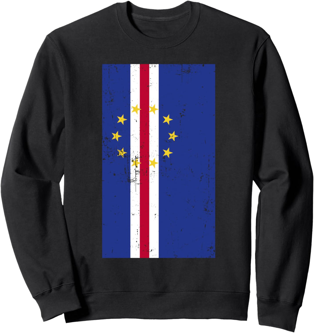 Republic of Cape Verde Africa Praia Distressed Flag Sweatshirt