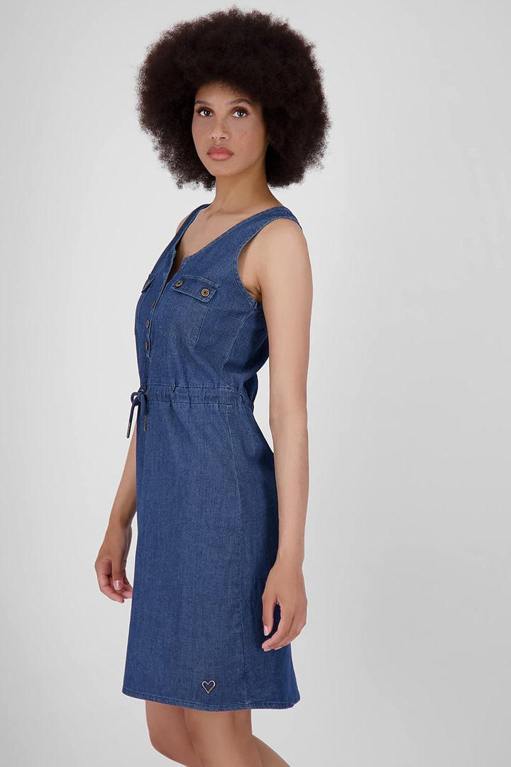 ALIFE and Kickin DorisAK DNM Dress Damen Sommerkleid, Jeanskleid, Kleid XL Dark Denim, XL Dark Denim