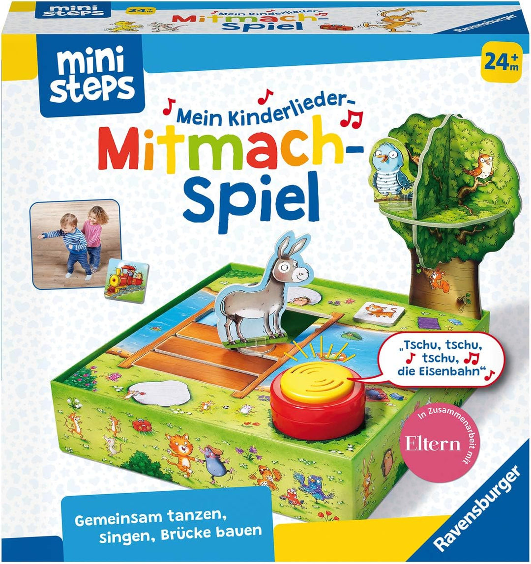 Ravensburger ministeps 4172 Mein Kinderlieder-Mitmachspiel, Lustiges Bewegungspiel mit 12 beliebten
