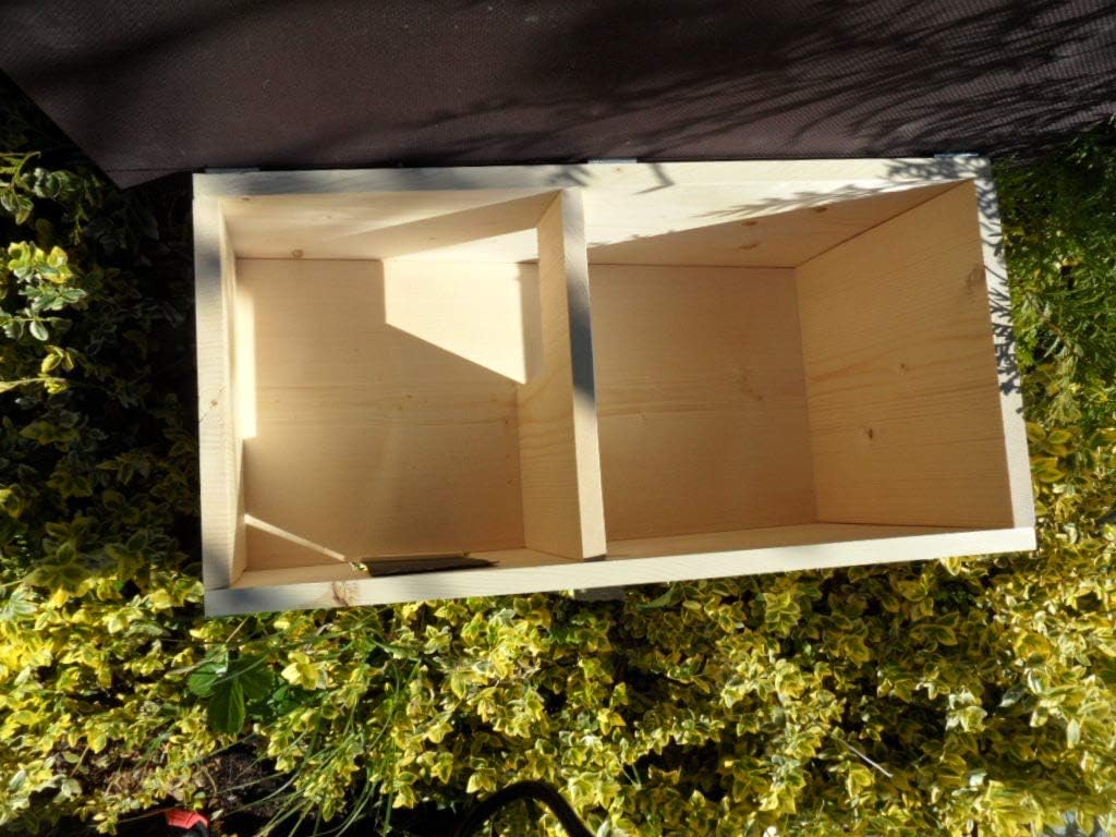 Edel geflammtes Luxus XXXL Igelhaus 80cm x 40cm x 32cm Igelhotel 18mm Fichtenholz Witterungsbeständi