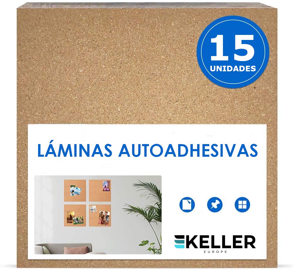 NURADA - Pinnwand Kork - Korkplatten für die Wand 300x300x4mm (15 Stück) - Korkplatte, Korkplatten,