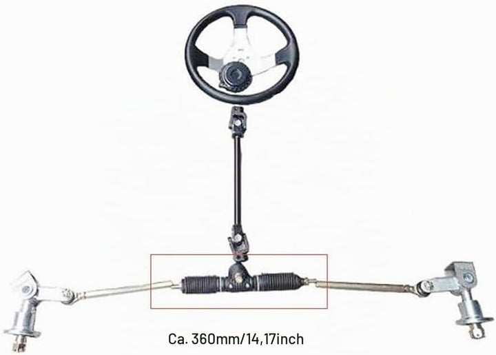 Lenkgetriebewelle, Edelstahl Servolenkgetriebe Stabilisator Brace Kit Fit für DIY China ATV UTV Fahr