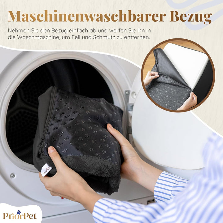 Hundetreppe für Bett und Sofa - 4 Stufen Hunderampe 58cm Hoch - Schaumstoff für Kleine Hunde - Siche