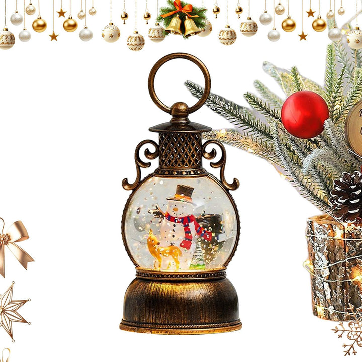 Leuchtende Weihnachtskugel,Winter Festtage 6-Stunden Timer - Weihnachtliche Leuchtende Schneekugel D