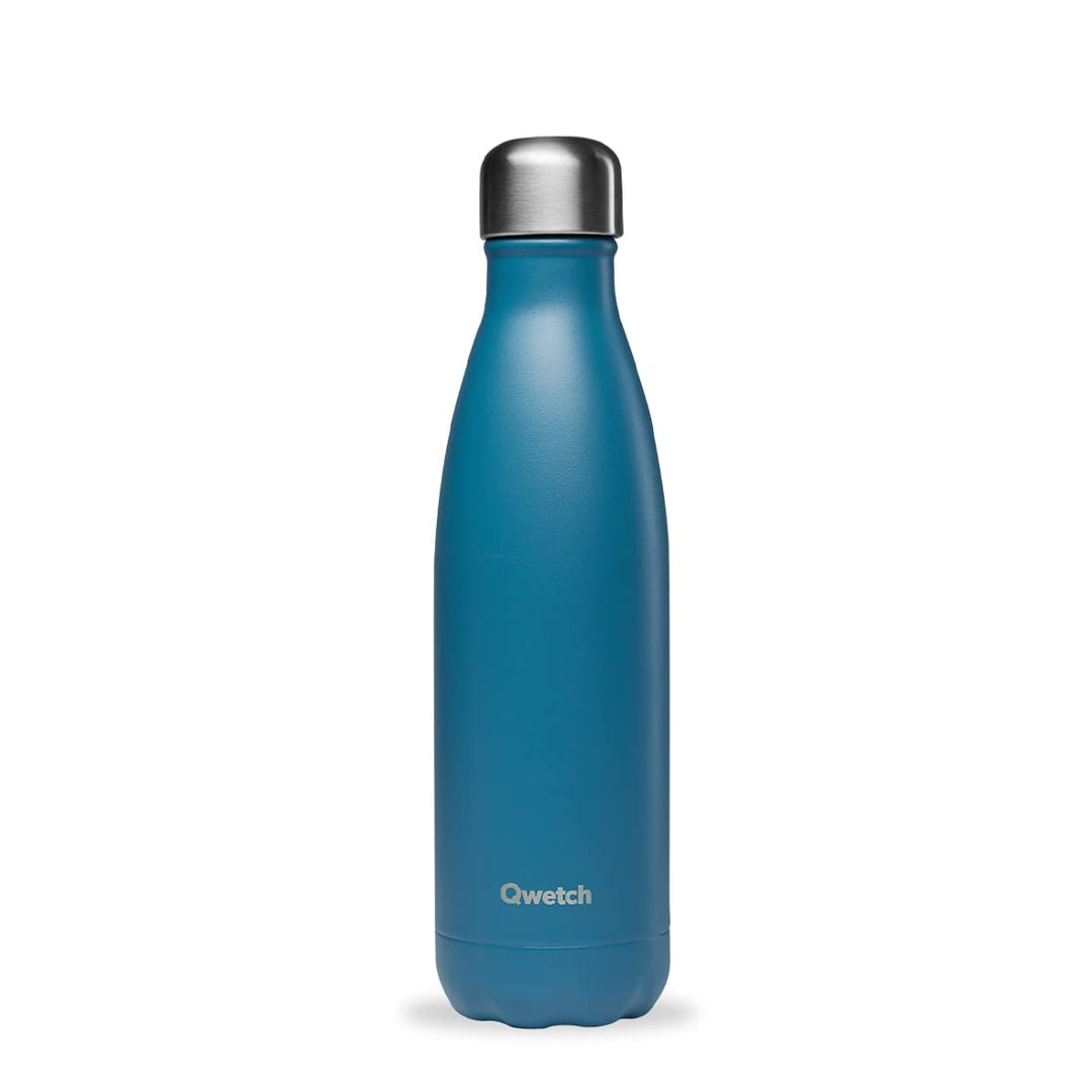 Qwetch - Trinkflasche Originals Edelstahl Isolierflasche 500ml Entenblau - Thermosflasche 24h Kalt &amp;
