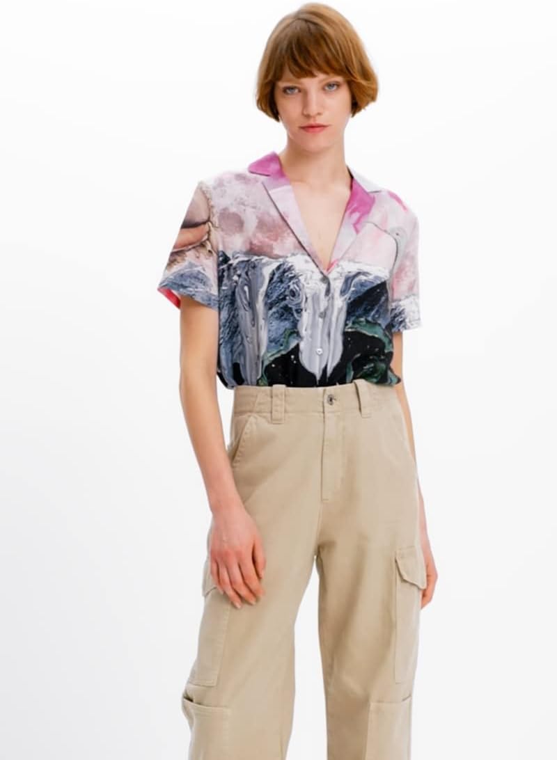 Desigual Damen Casual Pants, Grün