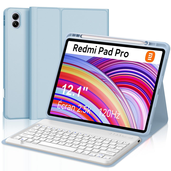 Tastatur für Redmi Pad Pro 12.1 | Schutzhülle Redmi Pad Pro mit Tastatur 2024 [Spanisch Ñ], kabellos
