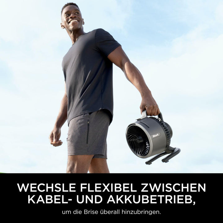 Shark FlexBreeze HydroGo – Leistungsstarker Nebelventilator, Kühlung im Innen- und Aussenbereich, Le