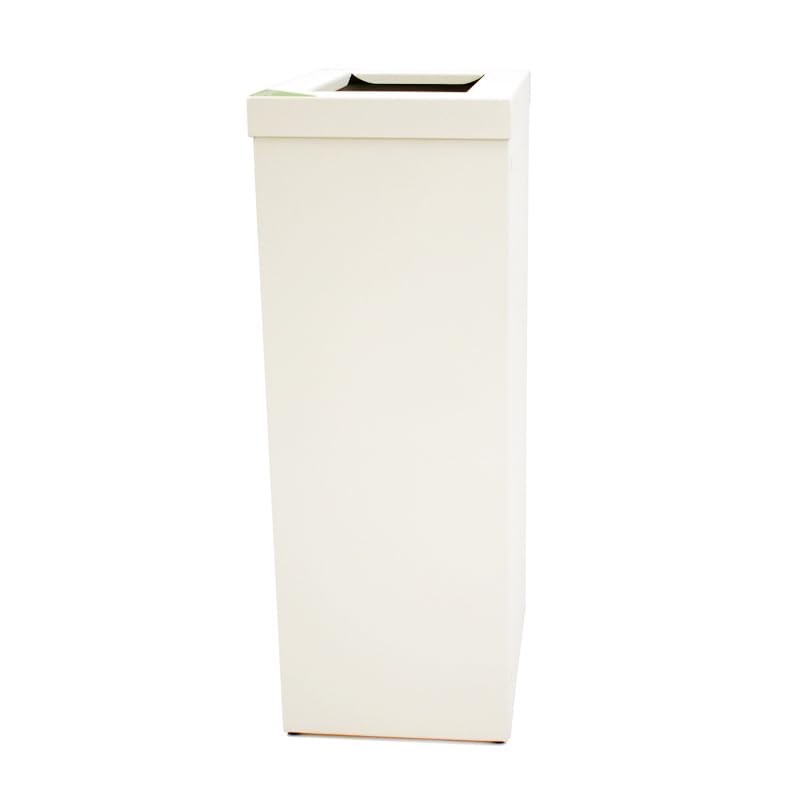 PROREGAL Wertstoffsammler RecycloFlex 60 | 60 Liter, HxBxT 70,5x26,3x34,3cm | Aluminium | Weiss, Wei