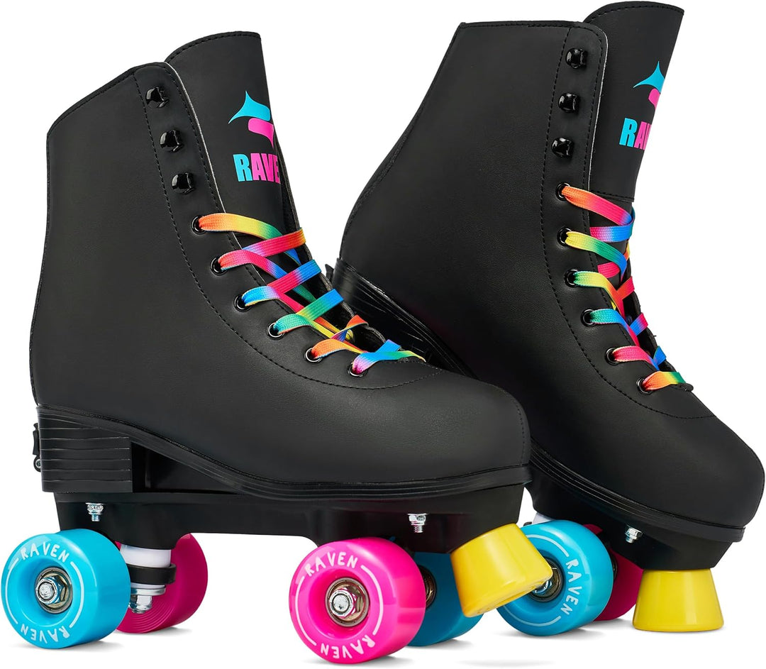 RAVEN Rollschuhe Roller Skates für Kinder Erwachsene Mädchen Damen verstellbar, 31-34 (20-21,5cm) Ir