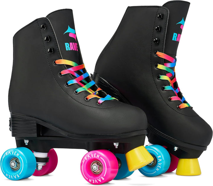 RAVEN Rollschuhe Roller Skates für Kinder Erwachsene Mädchen Damen verstellbar, 31-34 (20-21,5cm) Ir