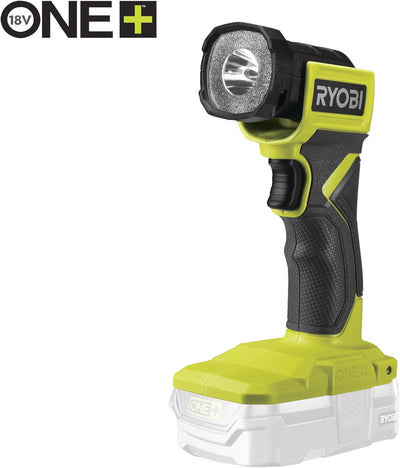RYOBI 18 V ONE+ Akku-LED-Handleuchte RLF18-0 (Max. Lumen 280, Leuchtkopf um 180° schwenkbar, ohne Ak
